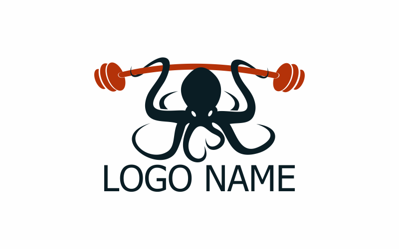 Modèle de logo Squid Fitness