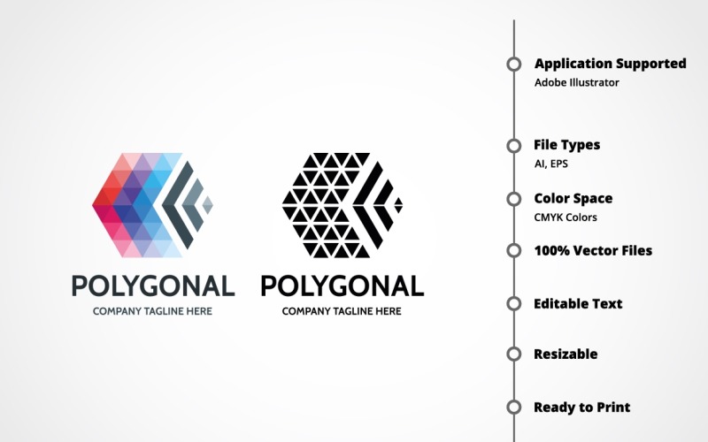 Poligonal Logo Şablonu