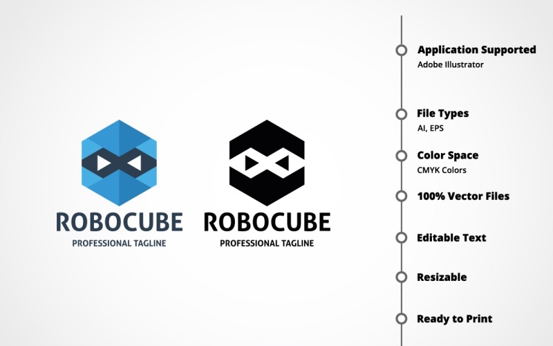 Download Шаблон логотипа "Robotic Cube Logo Template" / Robotic Cube Logo Template - Шаблон логотипа на тему графика ai,android,business,clean,clothing,cool,cube,cube logo,design,developer,edit,graphic,illustration,logo,modern,premium,product,professional,proffesional,robot