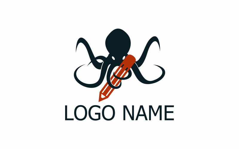 Шаблон логотипа Creative Squid