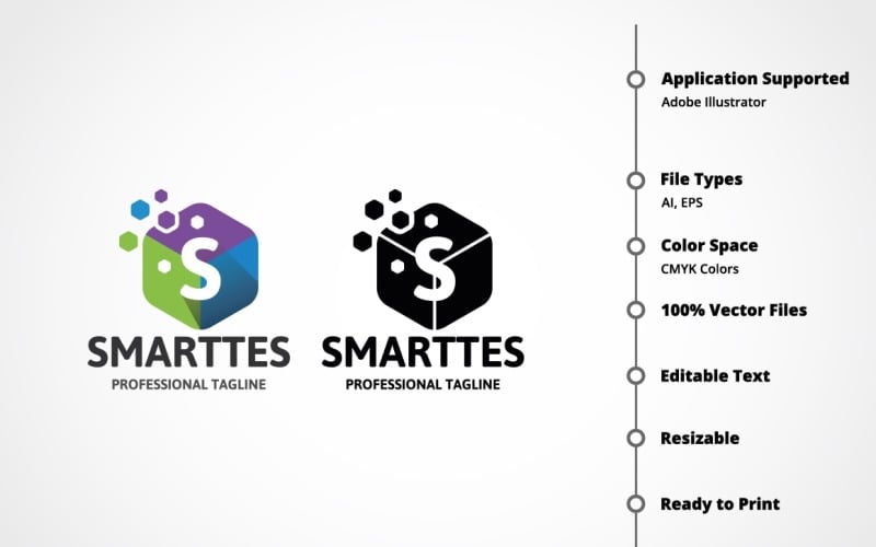 Download Шаблон логотипа "Smarttes S Letter Logo Template" / Smarttes S Letter Logo Template - Шаблон логотипа на тему графика agency,application,blog,cube,cube logo,design agency,digital,it,letter,media,s letter,singing,smart,smart objects,social,social media,solid,strong,studio,tech