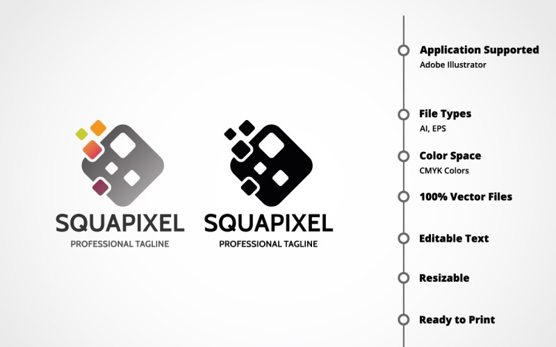 Download Шаблон логотипа "Squa Pixel Logo Template" / Squa Pixel Logo Template - Шаблон логотипа на тему графика advertising,agency,brainstorm,buider,community,corporate,data,development,digital,entertainement,identity,information,ingelligence,interactive,matrix,media,mosaic,network,photograph,pixel