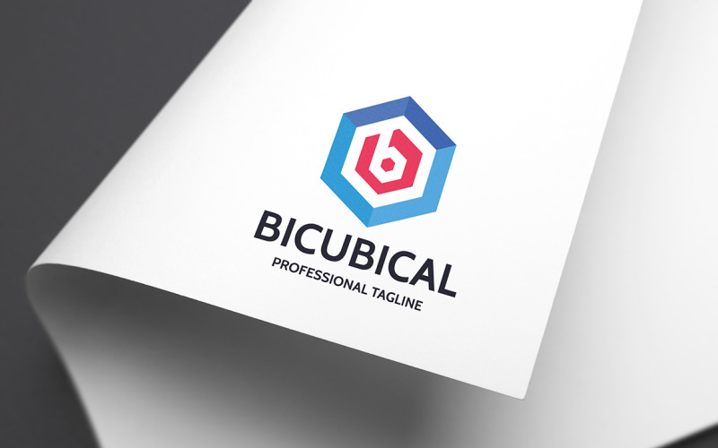 Bicubical Letter B Logo Template