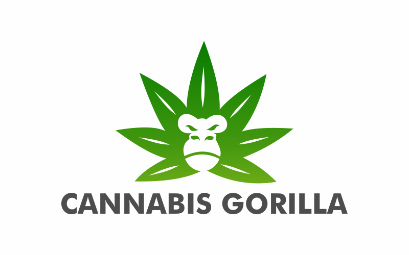 大麻大猩猩徽标模板
