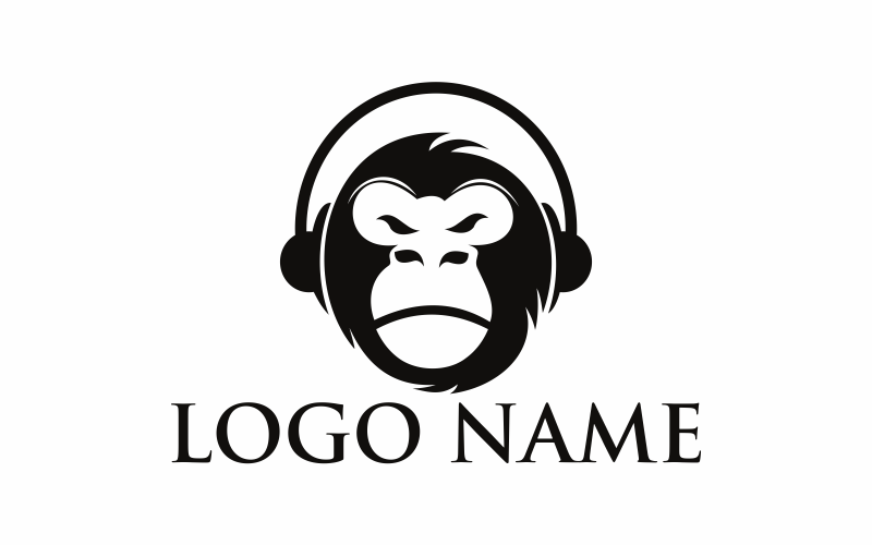 Music Gorilla Logo Template #151586 - TemplateMonster