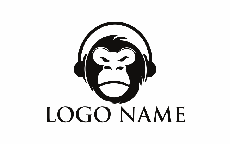 Musik Gorilla logotyp mall