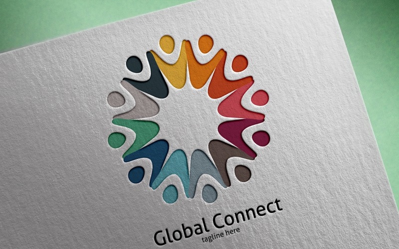 Plantilla de logotipo de Global Connect