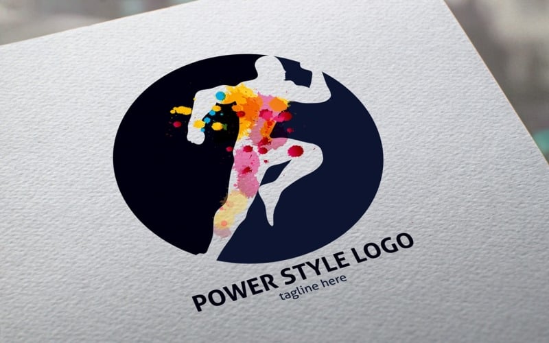 Download Шаблон логотипа "Power Style Logo Template" / Power Style Logo Template - Шаблон логотипа на тему графика body,bodybuilding,business,calories,center,club,corporate,design,energy,exercises,gym,hard,health,instructor,logo,modern,nutrition,personalized,power,professional
