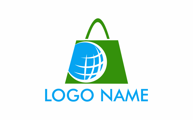 Wereld winkelen Logo sjabloon
