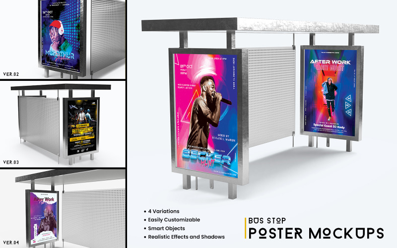 Download Мокап для продукта "Bus Stop Billboard product mockup" / Bus Stop Billboard product mockup - Мокап для продукта на тему графика mockup,product mockup,promotion,branding,book,bus stop,bill board,sign board