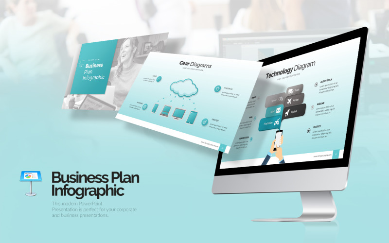 Businessplan-Infografik - Keynote-Vorlage
