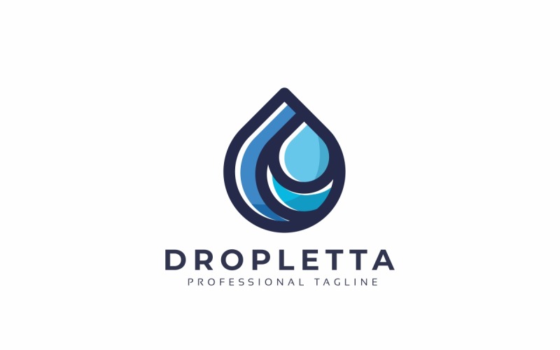 Download Шаблон логотипа "Droplet Logo Template" / Droplet Logo Template - Шаблон логотипа на тему графика fresh,liquid,blue,environment,creative,water,clean,abstract,nature,vector,logo,design,aqua,eco,icon,droplet,symbol,drop,health,illustration