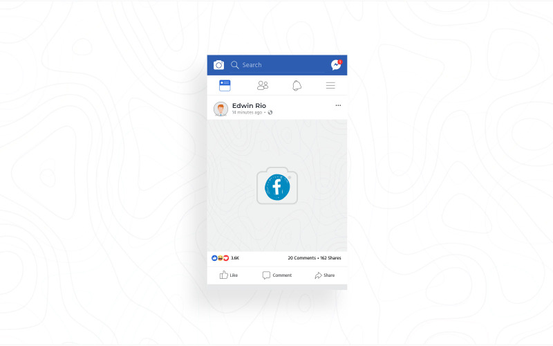 Facebook Post Mobile Product Mockup Templatemonster