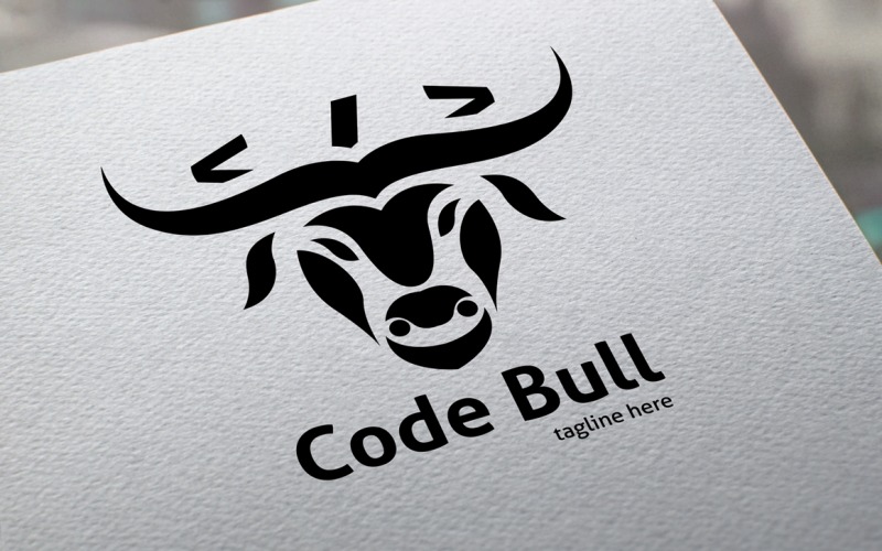 Modèle de logo Code Bull