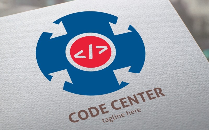 Modello di logo di Code Center