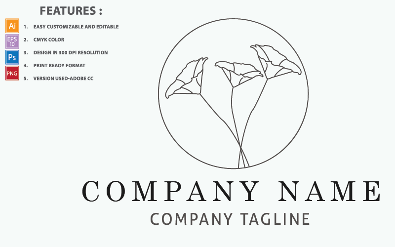 Download Шаблон логотипа "Botanical Vector Design Logo Template" / Botanical Vector Design Logo Template - Шаблон логотипа на тему графика natural,black,feminine,flower,nature,vector,design,plant,symbol,leaf,frame,floral,element,logo,botanical,organic,elegant,modern,template,illustration