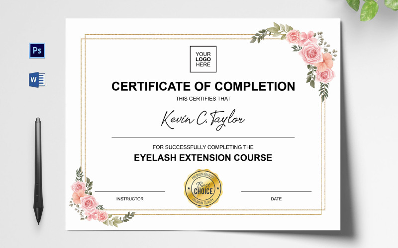Download Шаблон сертификата "Eyelash Extension Certificate Template" / Eyelash Extension Certificate Template - Шаблон сертификата на тему графика certificate,diploma,custom certificate,custom diploma,graduation,school certificate,school diploma,certificate template,diploma template,editable certificate    diploma,customized diploma,dip
