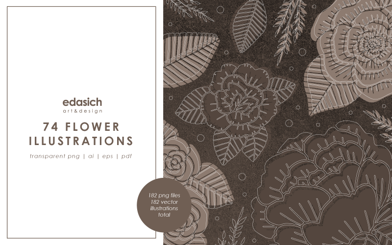 Download Vector "Flower  Illustrations Set - Vector Image" / Flower  Illustrations Set - Vector Image - Vector на тему графика icons,vectors,illustrations,flowers,flower vector,flower icons,minimal,cute vectors,cute flowers,flower illustrations,elements,botanical,botanical icons,botanical vectors,flowerish,design,flo