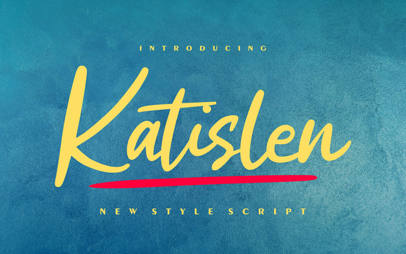 Katislen | Carattere corsivo nuovo stile