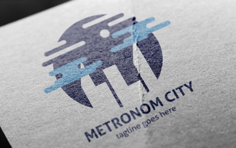 Modello di logo di Metronom City