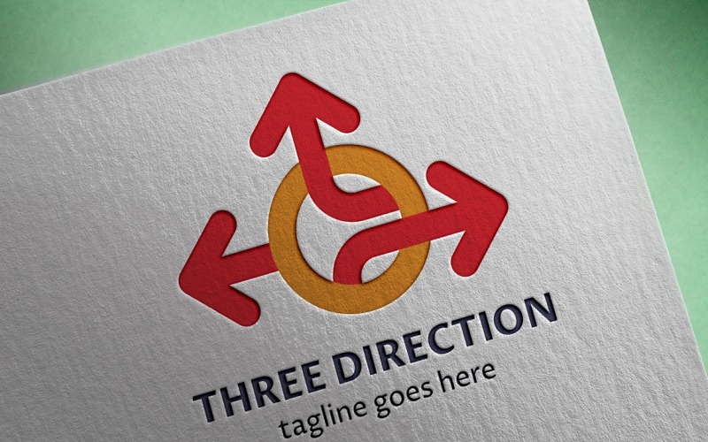 Modello di Logo di tre direzioni