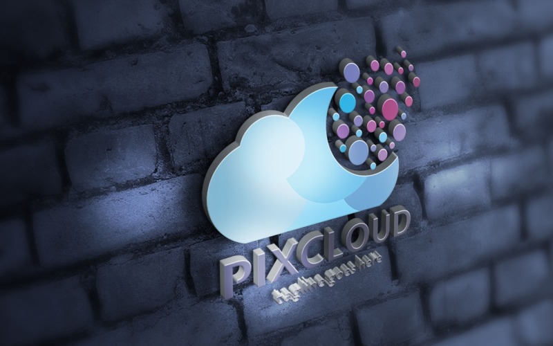 Pixcloud logotyp mall