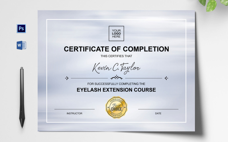 Plantilla de certificado creativo abstracto