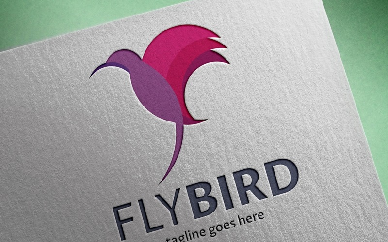 Шаблон логотипа Fly Bird