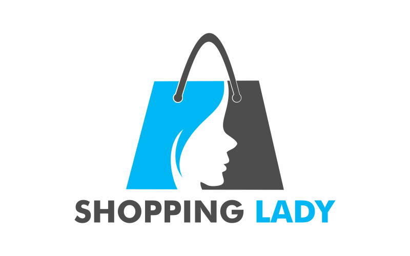 Shopping Lady Logo Template Templatemonster