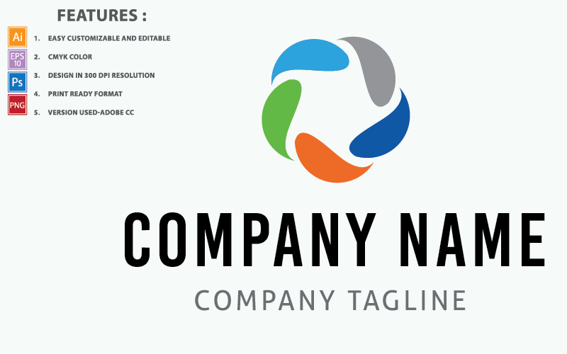 Download Шаблон логотипа "Colorful Geometric Circle Icon Vector Design Logo Template" / Colorful Geometric Circle Icon Vector Design Logo Template - Шаблон логотипа на тему графика geometric,swirl,round,business,vector,company,icon,circle,software,symbol,technology,connection,logo,corporate,abstract,digital,modern,tech,graphic,computer