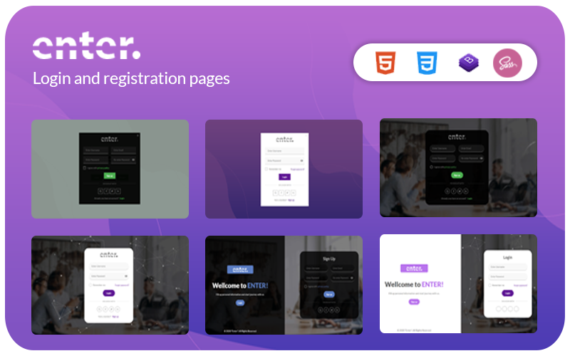 Enter - Login and Register Specialty Page