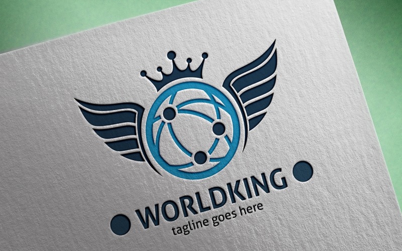 Modèle de logo du roi du monde