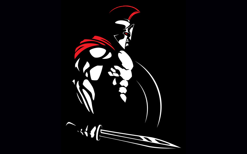 Download Иллюстрация "Spartan 2 - Illustration" / Spartan 2 - Illustration - Иллюстрация на тему графика spartan,greek,roman,mars,ares,god,man,athlete,300,hero,super,superhero,achilles,troy,trojan,divine,warrior,soldier,gladiator,commander