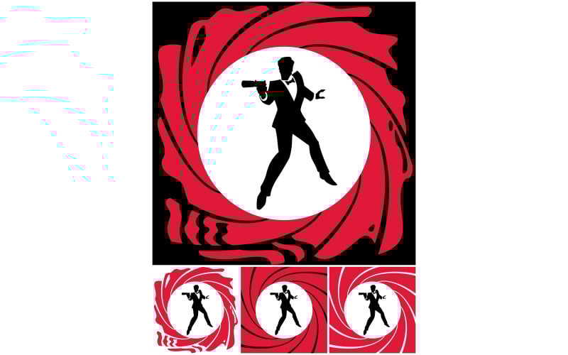 Download Иллюстрация "Spy - Illustration" / Spy - Illustration - Иллюстрация на тему графика spy,secret agent,007,man,person,people,male,gangster,policeman,james,bond,detective,killer,criminal,murderer,silhouette,secret service,espionage,crime,suit