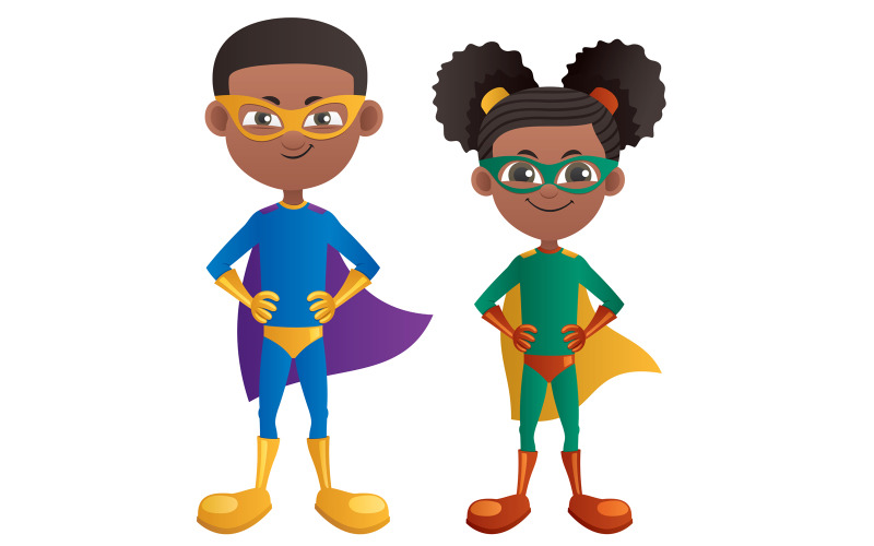 Super Kids Black - illustratie