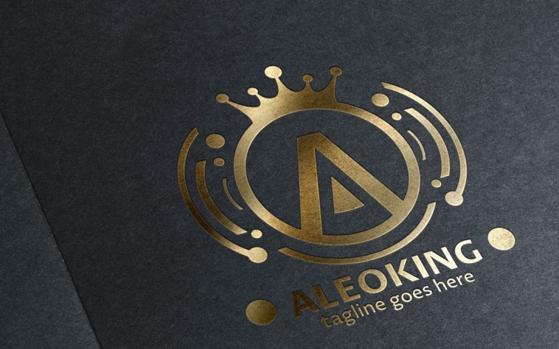 Aleo King (bokstav A) logotyp mall