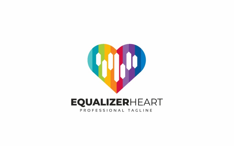 Download Шаблон логотипа "Equalizer Heart Logo Template" / Equalizer Heart Logo Template - Шаблон логотипа на тему графика icon,illustration,abstract,vector,logo,design,equalizer,music,wave,sound,concept,love,graphic,volume,heart,audio,radio,sign,symbol,background