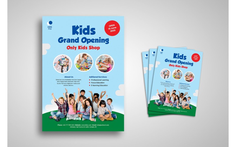 Download Фирменный стиль "Flyer  Kids Shop - Corporate Identity Template" / Flyer  Kids Shop - Corporate Identity Template - Фирменный стиль на тему графика brand,business,business casual,business person,businessman,cooperation,corporate,creative,creativity,finance,industry,information,innovation,layout,marketing,network,office,print,professional