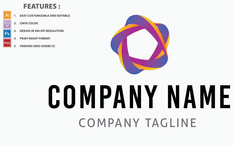 Download Шаблон логотипа "Geometric Icon Software and IT Company Vector Design Logo Template" / Geometric Icon Software and IT Company Vector Design Logo Template - Шаблон логотипа на тему графика geometric,swirl,round,business,vector,company,icon,circle,software,symbol,technology,connection,logo,corporate,abstract,digital,modern,tech,graphic,computer