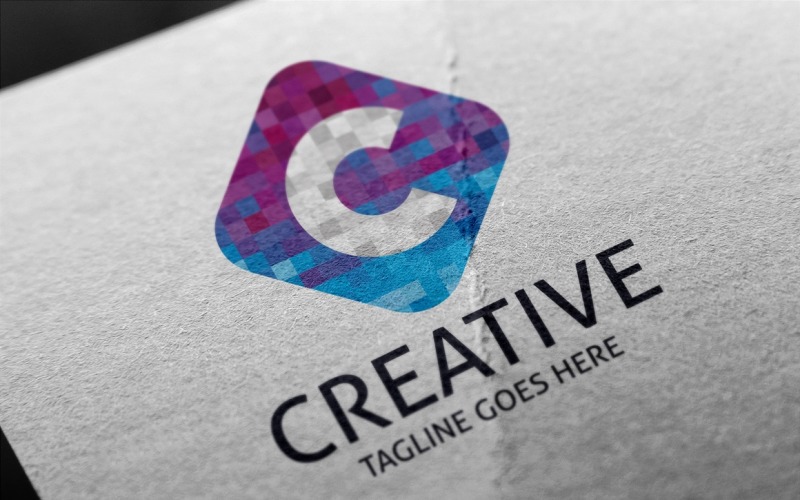 Kreativ (C bokstav) logotyp mall