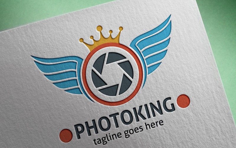 Download Шаблон логотипа "Photo King Logo Template" / Photo King Logo Template - Шаблон логотипа на тему графика art,brand,branding,camera,cameras,company,corporate,foto,fly,gallery,image,journalist,king,logotype,news,panorama,photo,photographer,photography,portfolio