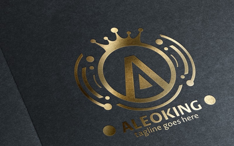 Plantilla de logotipo de Aleo King (letra A)