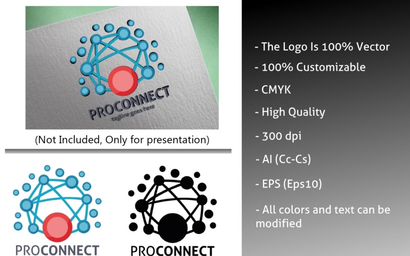 Download Шаблон логотипа "Pro Connect Logo Logo Template" / Pro Connect Logo Logo Template - Шаблон логотипа на тему графика brand,business,colorful,communication,community,concept,connect,connecting,connection,corporate,creative,design,infinity,internet,logo,modern,network,power,style