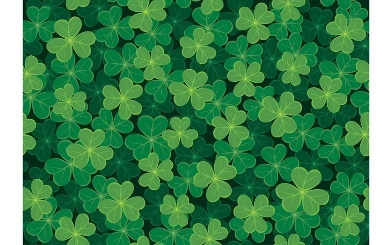 Seamless Clover Pattern - Illustrazione