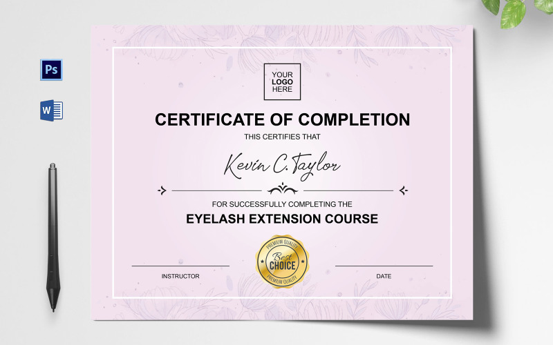 Download Шаблон сертификата "Eyelash Certificate Template" / Eyelash Certificate Template - Шаблон сертификата на тему графика certificate,diploma,custom certificate,custom diploma,graduation,school certificate,school diploma,certificate template,diploma template,editable certificate    diploma,customized diploma,dip