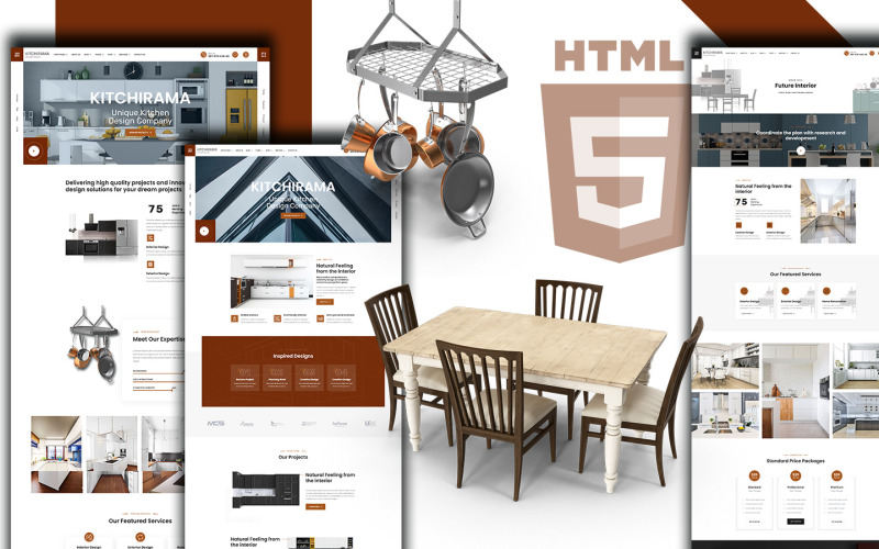 Kitchirama - Website-sjabloon voor keukenontwerp en winkel
