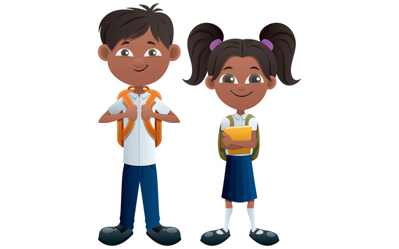 Download Иллюстрация "Students Indian - Illustration" / Students Indian - Illustration - Иллюстрация на тему графика elementary,primary,student,school,boy,girl,schoolboy,schoolgirl,pupil,indian,pakistani,back to school,education,child,kid,young,little,small,baby,friend