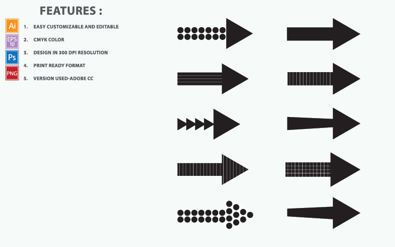 Vector pijl Icon set - illustratie