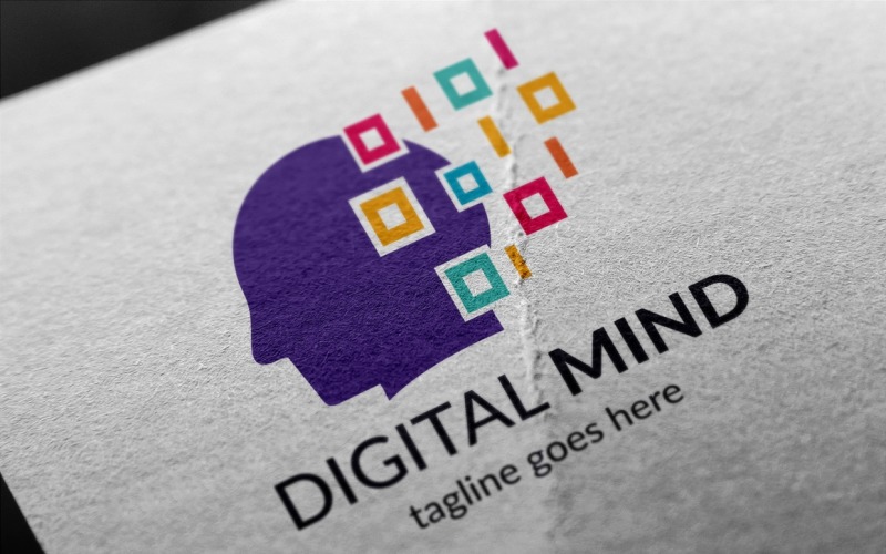 Download Шаблон логотипа "Digital Mind Logo Template" / Digital Mind Logo Template - Шаблон логотипа на тему графика create,creation,creative,digital,entertain,entertainment,head logo,human logo,idea,ideas,identity,information,inteligence,intellect,intelligence,intelligent,internet,media,mind,mind logo