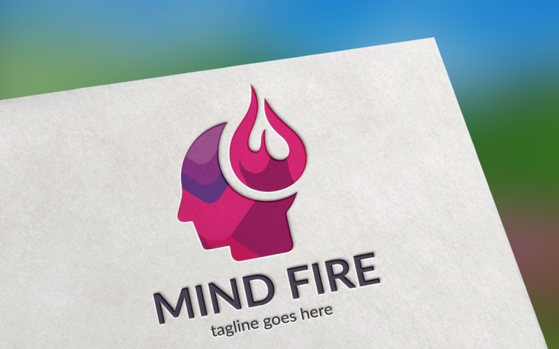 Download Шаблон логотипа "Mind Fire Logo Template" / Mind Fire Logo Template - Шаблон логотипа на тему графика create,creation,creative,digital,entertain,entertainment,fire,fire logo,head logo,human logo,idea,ideas,identity,information,inteligence,intellect,intelligence,intelligent,internet,media